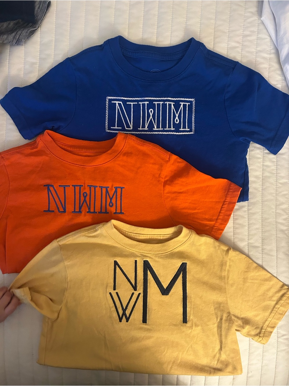 wonder nation Blue, Orange & Yellow Logo Short Sleeve Tees
